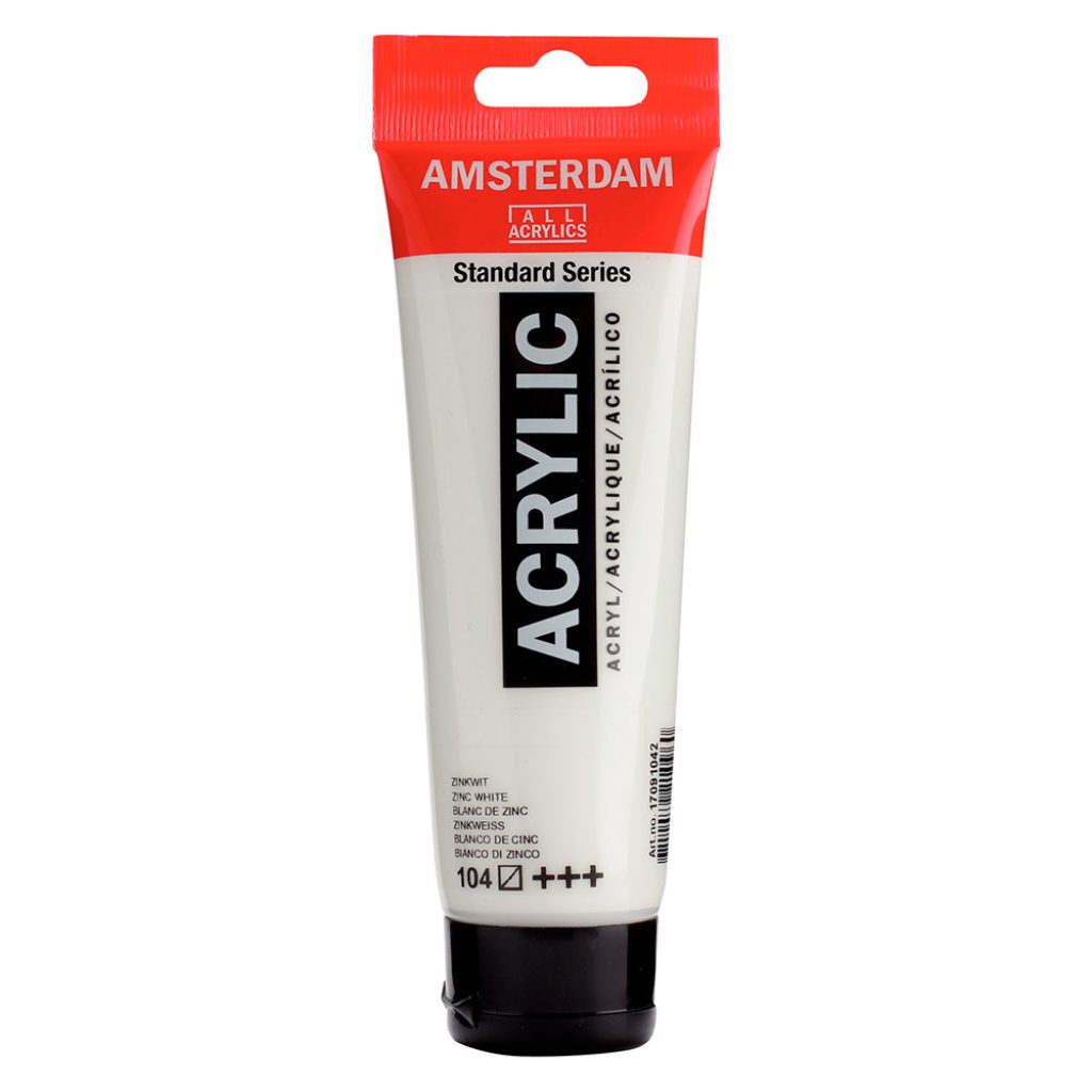 ACRILICO AMSTERDAM TUBO 120 MLS. BLANCO DE CINC
