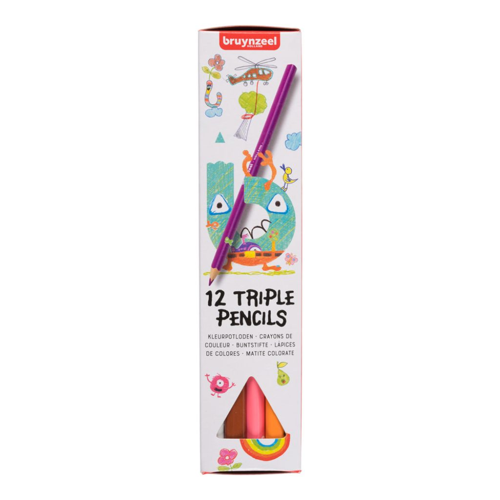 Set 12 Lápices Triangulares Colores Surtidos Bruynzeel