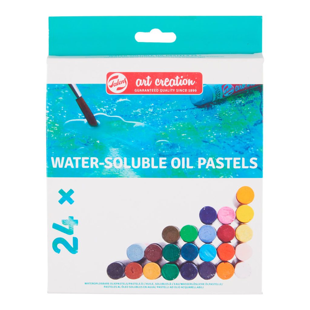 Pastel al Oleo Soluble en Agua 24 Barras Redondas Surtidas
