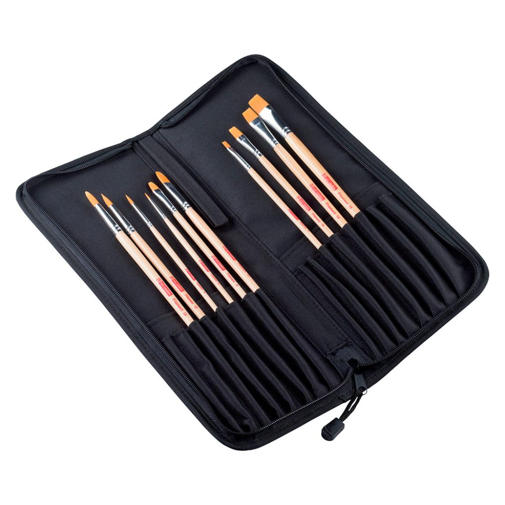 Estuche Organizador 10 Pinceles Toray para oleo y Acrílico