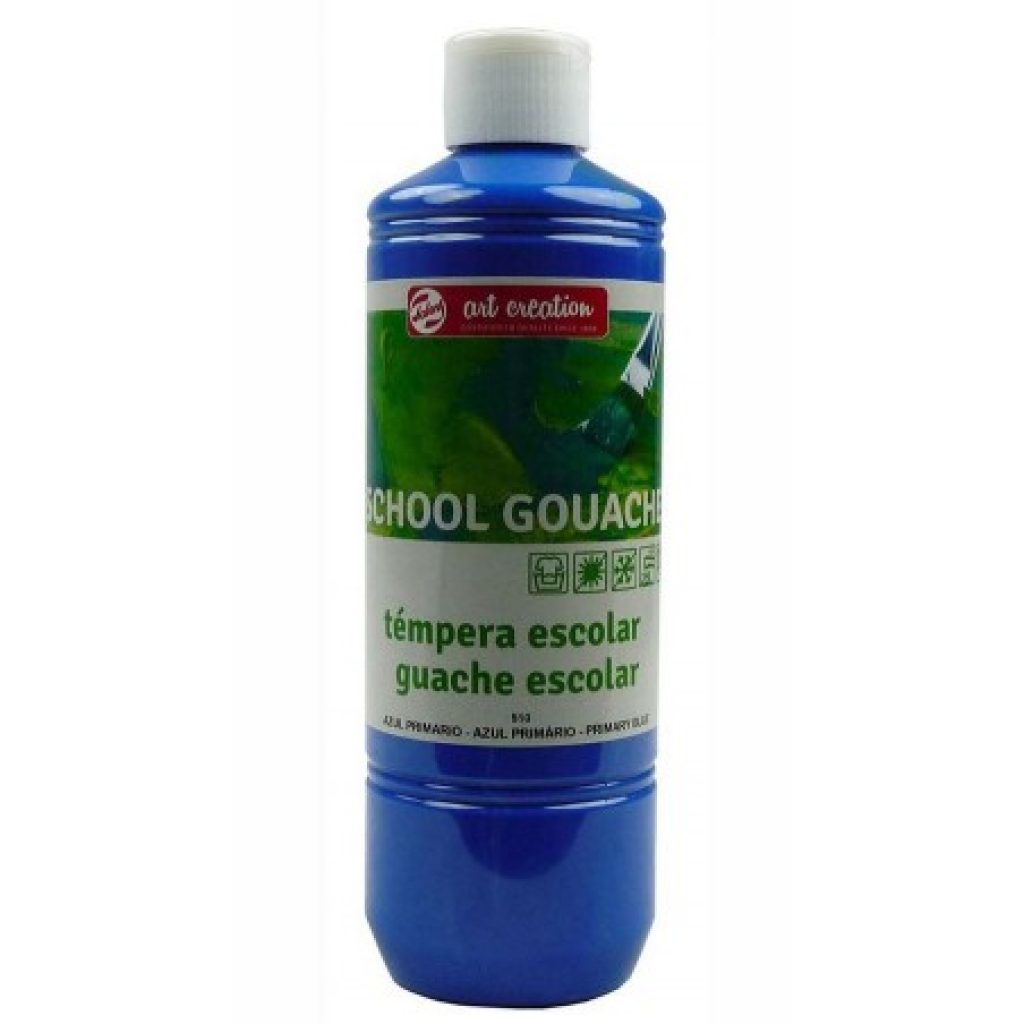 Tempera Escolar Bote 1 Litro Azul Primario