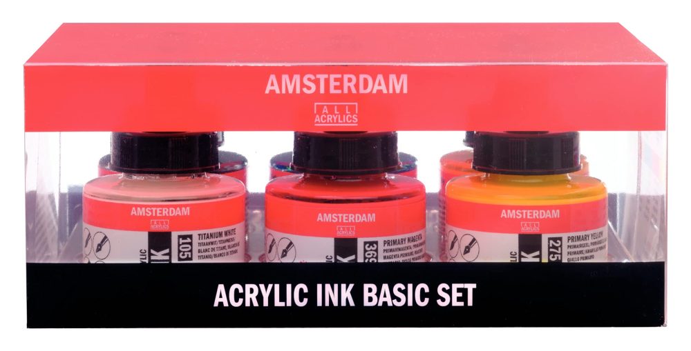Tinta Acrílica Amsterdam – 6 Colores de 30 mls.
